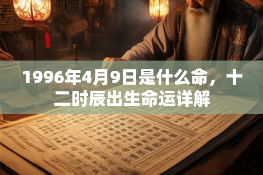 1996年4月9日是什么命,十二时辰出生命运详解 1996年4月9日是什么命,十二时辰出生命运详解