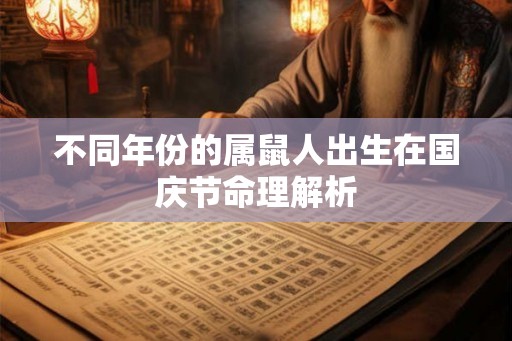 不同年份的属鼠人出生在国庆节命理解析 不同年份的属鼠人出生在国庆节命理解析