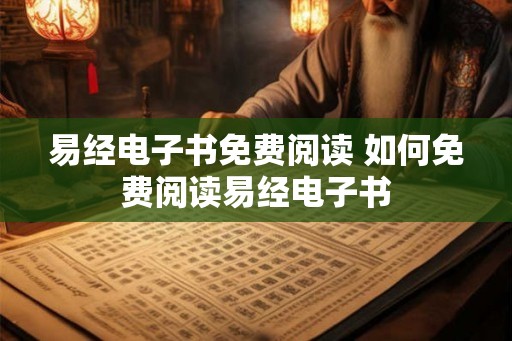 易经电子书免费阅读 如何免费阅读易经电子书