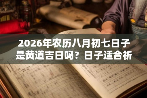 2026年农历八月初七日子是黄道吉日吗？日子适合祈福吗？