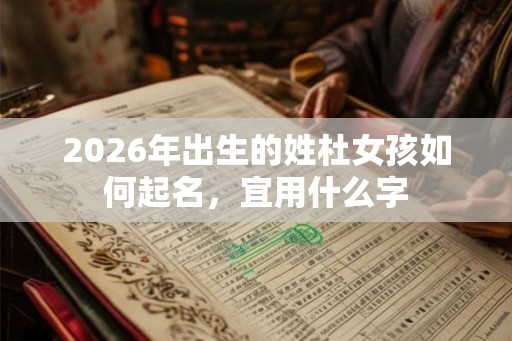 2026年出生的姓杜女孩如何起名，宜用什么字