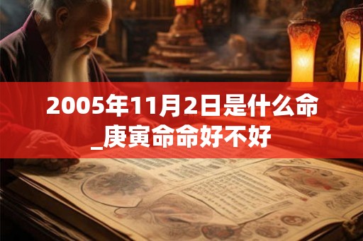 2005年11月2日是什么命_庚寅命命好不好