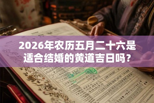 2026年农历五月二十六是适合结婚的黄道吉日吗? 2026年农历五月二十六是适合结婚的黄道吉日吗?