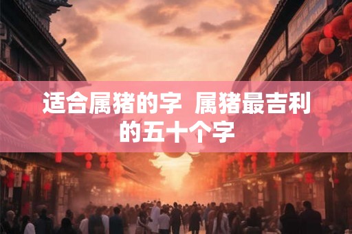 适合属猪的字  属猪最吉利的五十个字