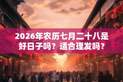 2026年农历七月二十八是好日子吗？适合理发吗？