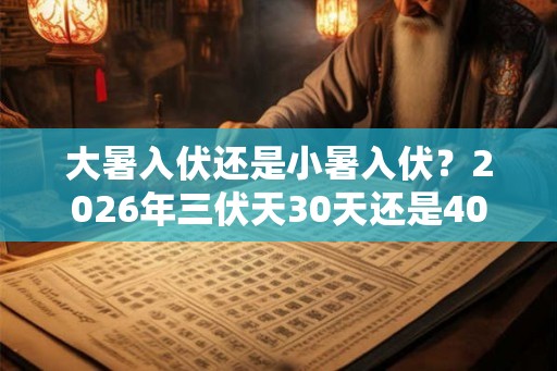 大暑入伏还是小暑入伏？2026年三伏天30天还是40天？