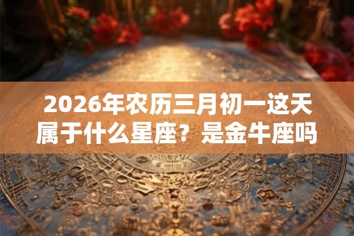 2026年农历三月初一这天属于什么星座？是金牛座吗？