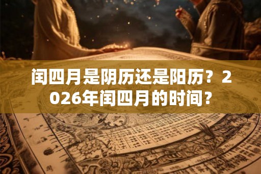 闰四月是阴历还是阳历？2026年闰四月的时间？