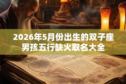 2026年5月份出生的双子座男孩五行缺火取名大全 2026年5月份出生的双子座男孩五行缺火取名大全