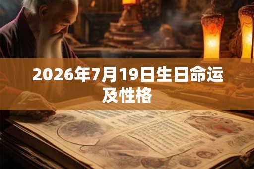 2026年7月19日生日命运及性格