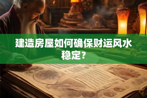 建造房屋如何确保财运风水稳定? 建造房屋如何确保财运风水稳定?