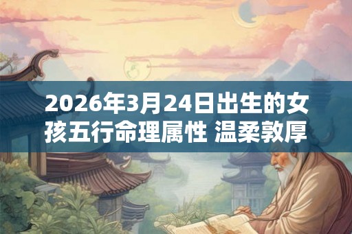 2026年3月24日出生的女孩五行命理属性 温柔敦厚脚踏实地
