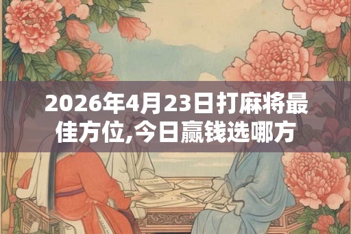 2026年4月23日打麻将最佳方位,今日赢钱选哪方