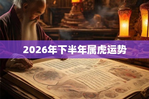 2026年下半年属虎运势