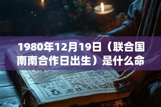 1980年12月19日（联合国南南合作日出生）是什么命_命运如何