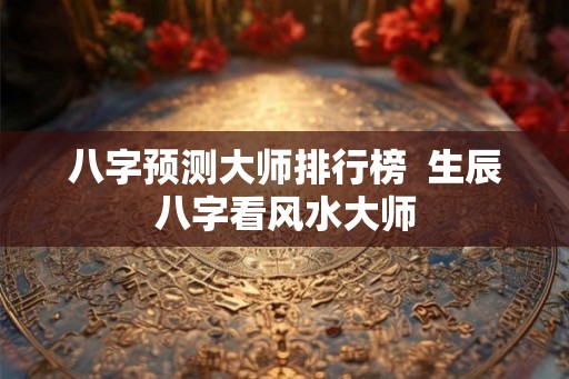 八字预测大师排行榜  生辰八字看风水大师
