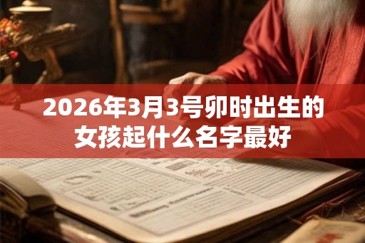 2026年3月3号卯时出生的女孩起什么名字最好
