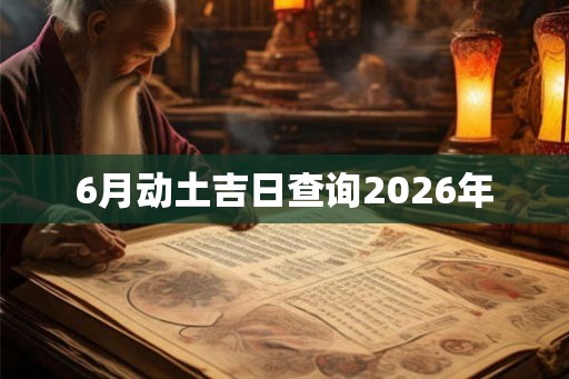 6月动土吉日查询2026年