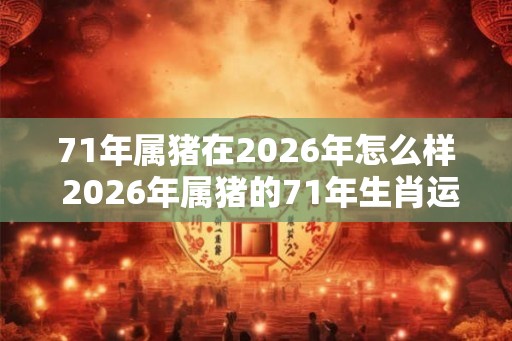 71年属猪在2026年怎么样 2026年属猪的71年生肖运势如何