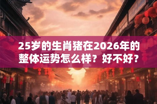 25岁的生肖猪在2026年的整体运势怎么样？好不好？