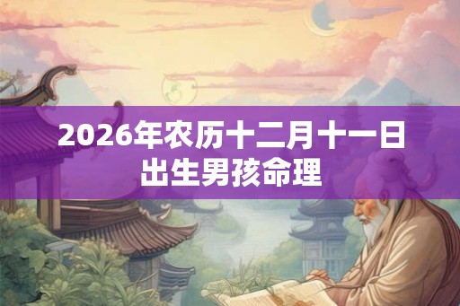 2026年农历十二月十一日出生男孩命理