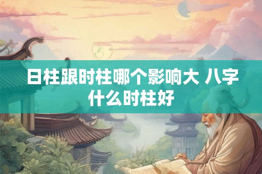 日柱跟时柱哪个影响大 八字什么时柱好