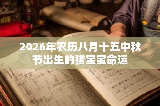 2026年农历八月十五中秋节出生的猪宝宝命运