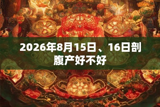 2026年8月15日、16日剖腹产好不好