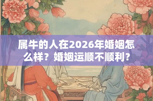 属牛的人在2026年婚姻怎么样？婚姻运顺不顺利？
