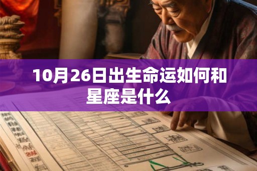 10月26日出生命运如何和星座是什么