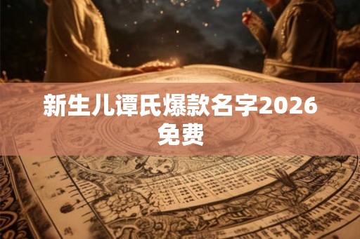 新生儿谭氏爆款名字2026免费
