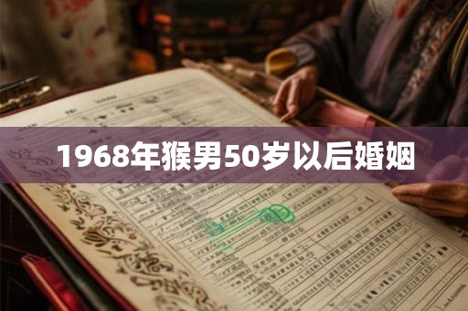 1968年猴男50岁以后婚姻