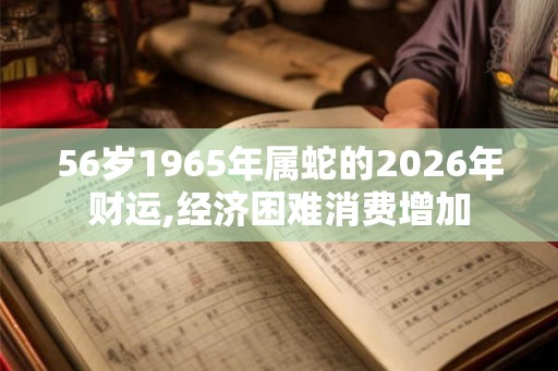 56岁1965年属蛇的2026年财运,经济困难消费增加