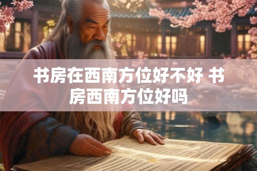 书房在西南方位好不好 书房西南方位好吗