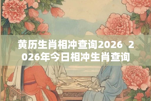 黄历生肖相冲查询2026  2026年今日相冲生肖查询