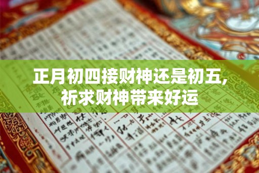 正月初四接财神还是初五,祈求财神带来好运 正月初四接财神还是初五,祈求财神带来好运