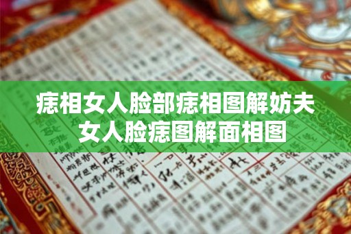 痣相女人脸部痣相图解妨夫  女人脸痣图解面相图