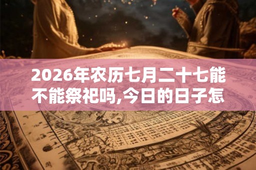 2026年农历七月二十七能不能祭祀吗,今日的日子怎么样？