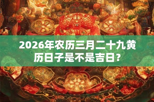 2026年农历三月二十九黄历日子是不是吉日？