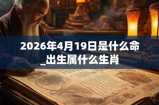 2026年4月19日是什么命_出生属什么生肖