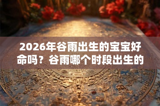 2026年谷雨出生的宝宝好命吗?谷雨哪个时段出生的宝宝命好? 2026年谷雨出生的宝宝好命吗?谷雨哪个时段出生的宝宝命好?