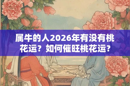 属牛的人2026年有没有桃花运？如何催旺桃花运？