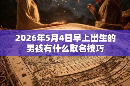 2026年5月4日早上出生的男孩有什么取名技巧 2026年5月4日早上出生的男孩有什么取名技巧