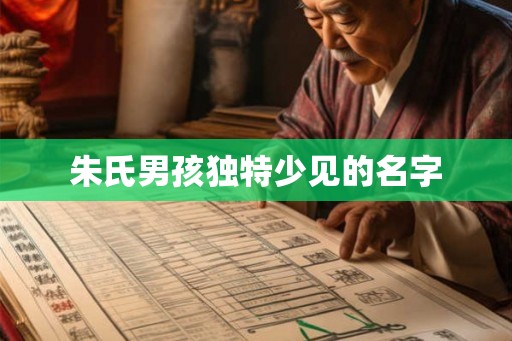 朱氏男孩独特少见的名字