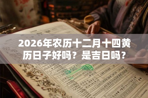 2026年农历十二月十四黄历日子好吗？是吉日吗？