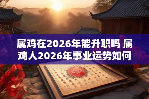 属鸡在2026年能升职吗 属鸡人2026年事业运势如何