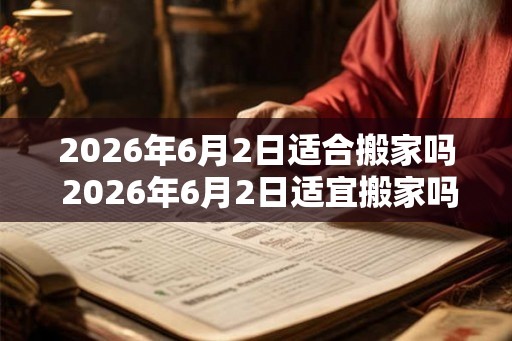 2026年6月2日适合搬家吗 2026年6月2日适宜搬家吗