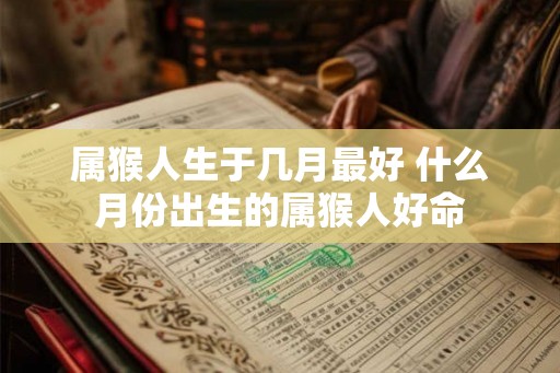 属猴人生于几月最好 什么月份出生的属猴人好命