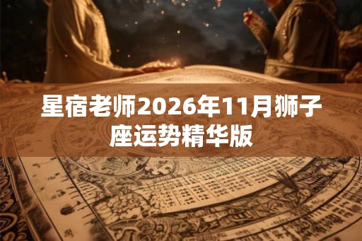 星宿老师2026年11月狮子座运势精华版