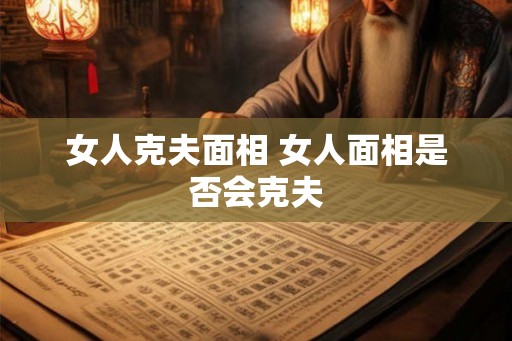 女人克夫面相 女人面相是否会克夫